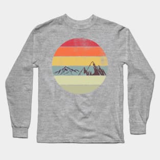 Retro Mountains Long Sleeve T-Shirt